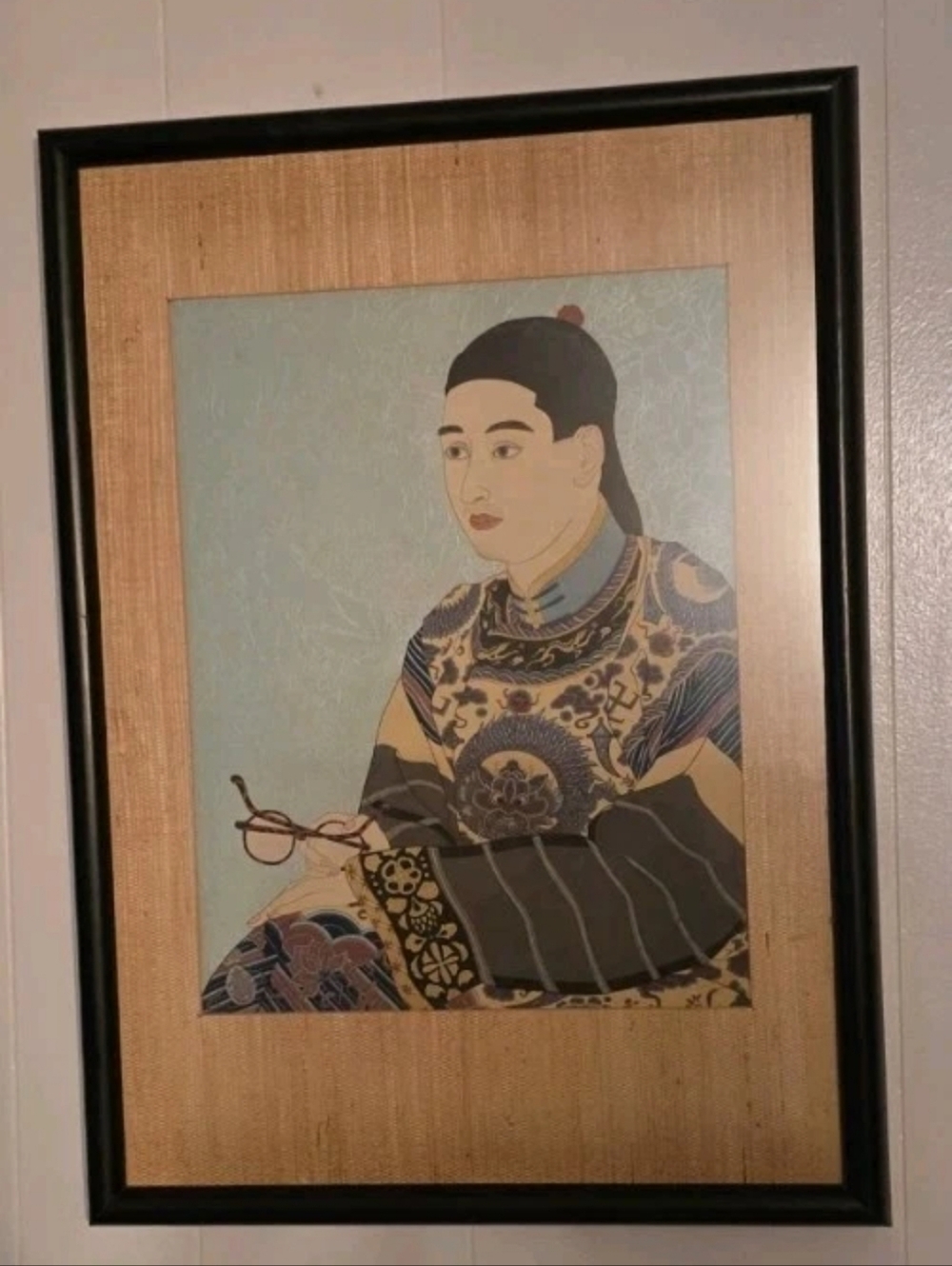 Mid 20th Century Japanese Woodblock Print Le Mandarin Aux Lunettes Paul Jacoulet